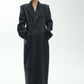 100% wool hourglass silhouette overcoat | 3 color