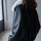 Cozy and chic detachable collar wool-filled PU jacket | 2 color