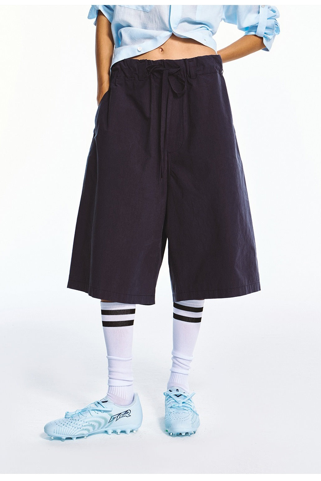 Ohmi Bleach | 100% cotton textured shorts | 3 color