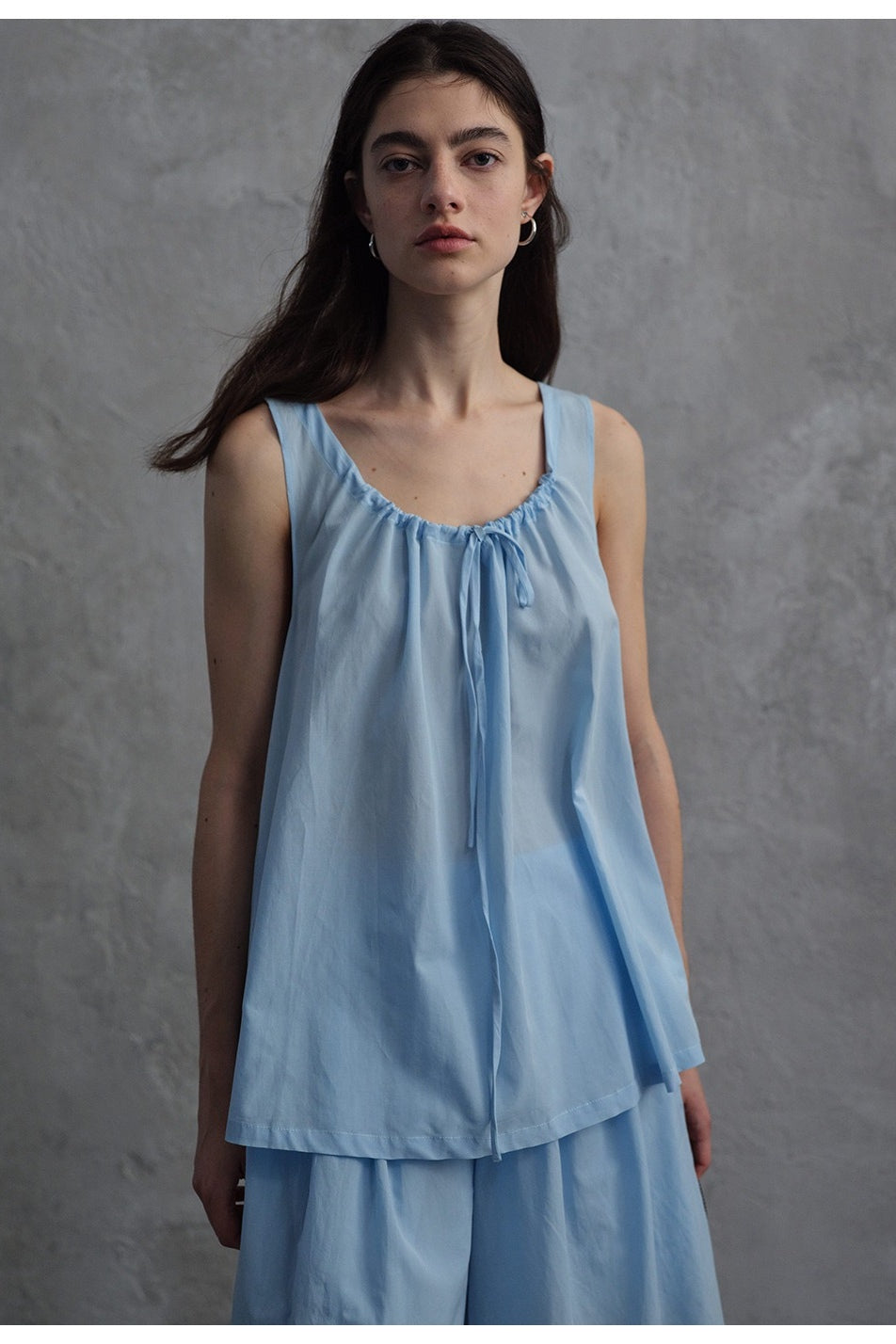 Gilet trapèze en viscose et coton | 4 coloris