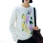Alpaca blend soft and cozy jacquard sweater | 4 color