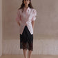 100% cotton gathered waist chic shirt | 3 color