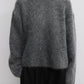 Alpaca wool blended long hair sweater | 6 color