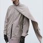 Wool containing detachable scarf chic trench jacket | 2 color