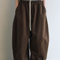 Cotton blend ultra-relaxed patchwork banana silhouette pants | 5 color