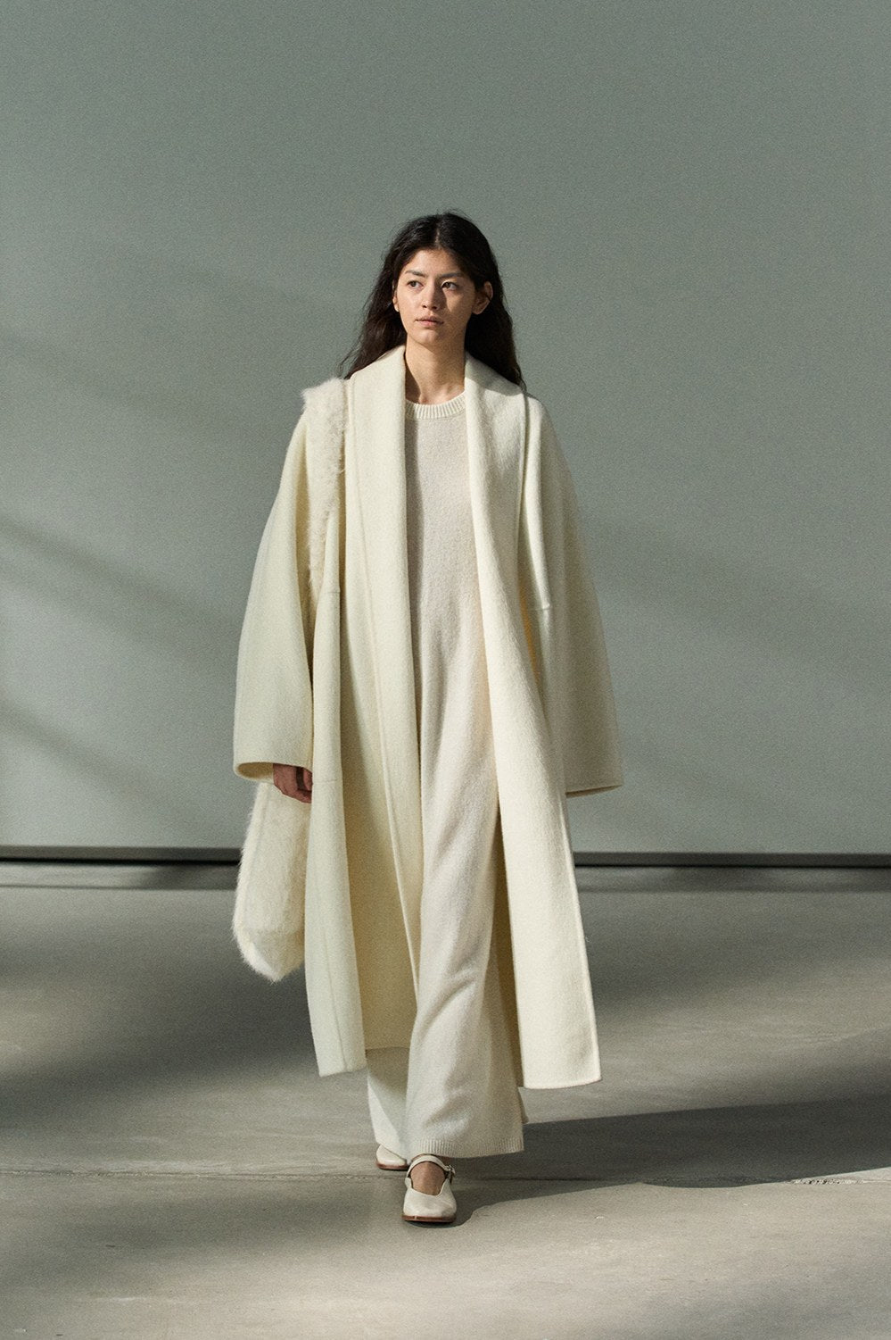 Ultra-relaxed oversized wool-yark dress | 4 color