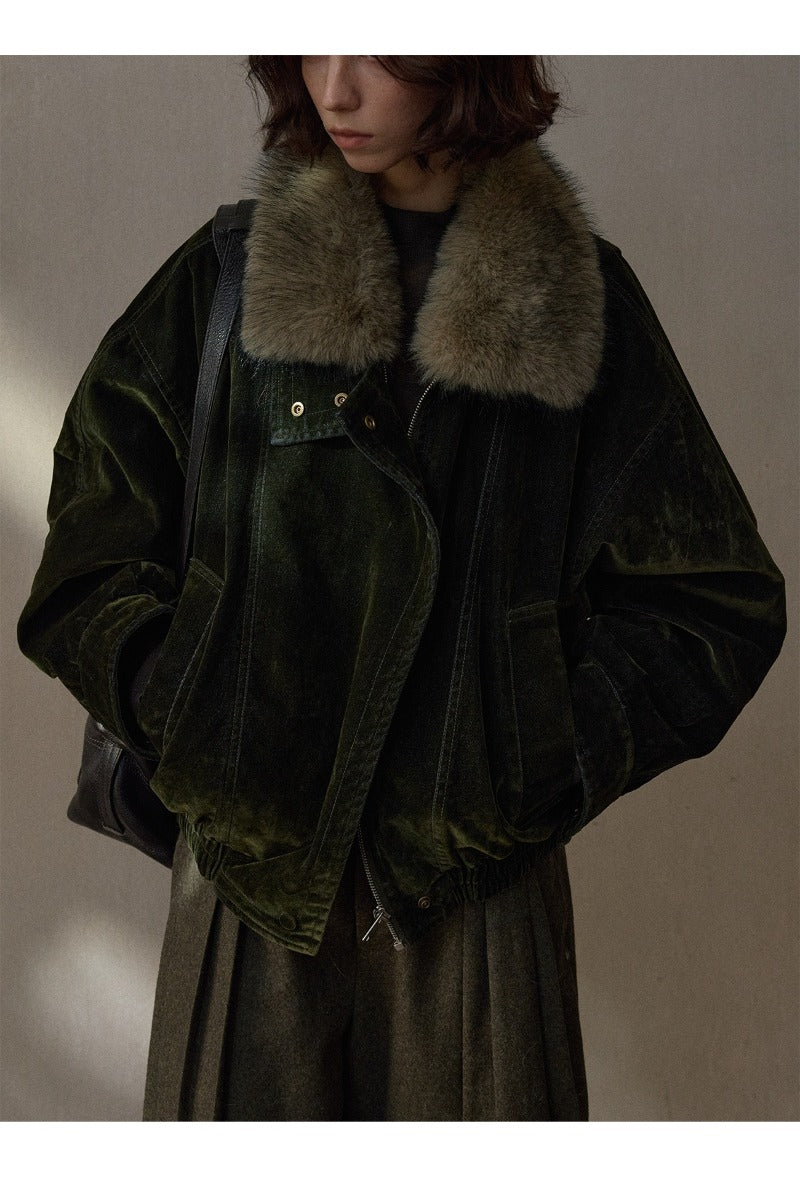 Cozy wool padded denim jacket | 3 color