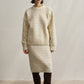 Wool riched basket weave pattern soft skirt | 4 color