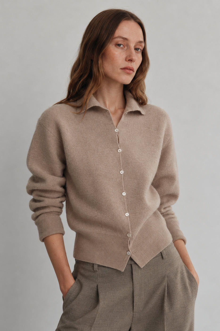 100% wool knit cardigan | 3 color