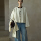 100% wool collarless minimalist design jacket | 3 color