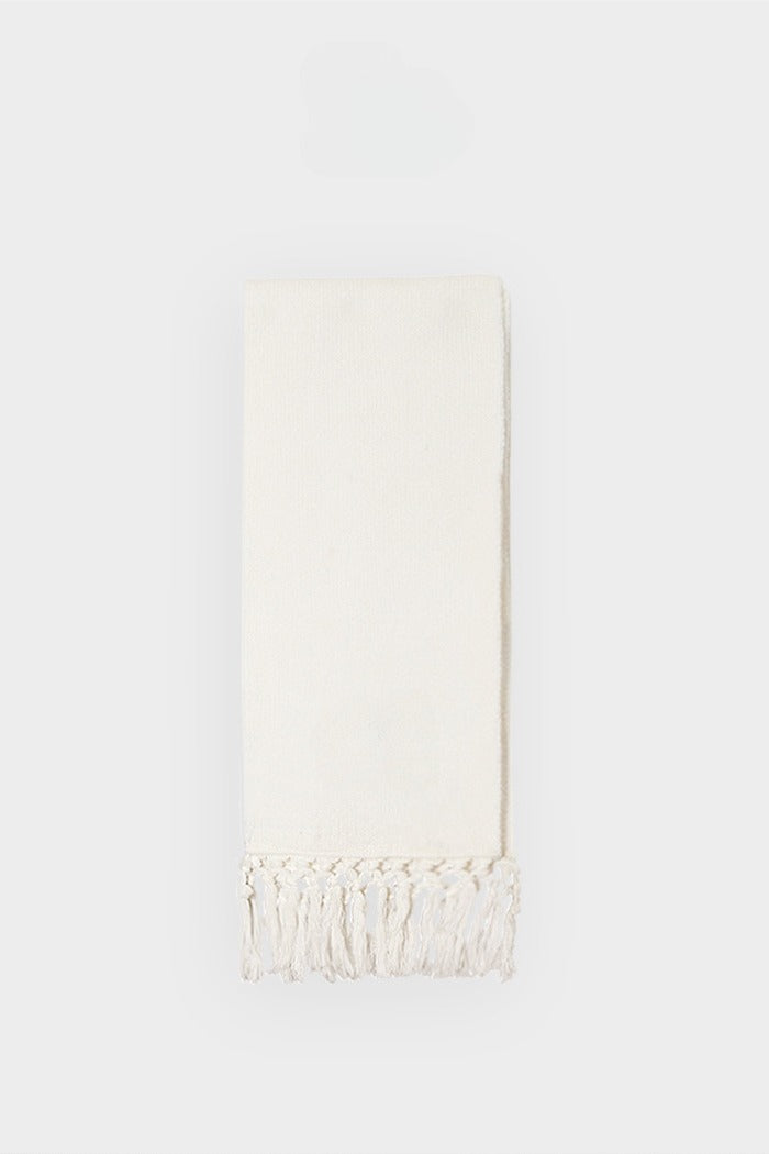 Cotton blend wool cozy fringed scarf | 4 color