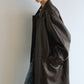 Mid-length cracked finish matte PU jacket | 2 color