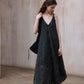 Irregular hem V-neck flowy dress | 2 color