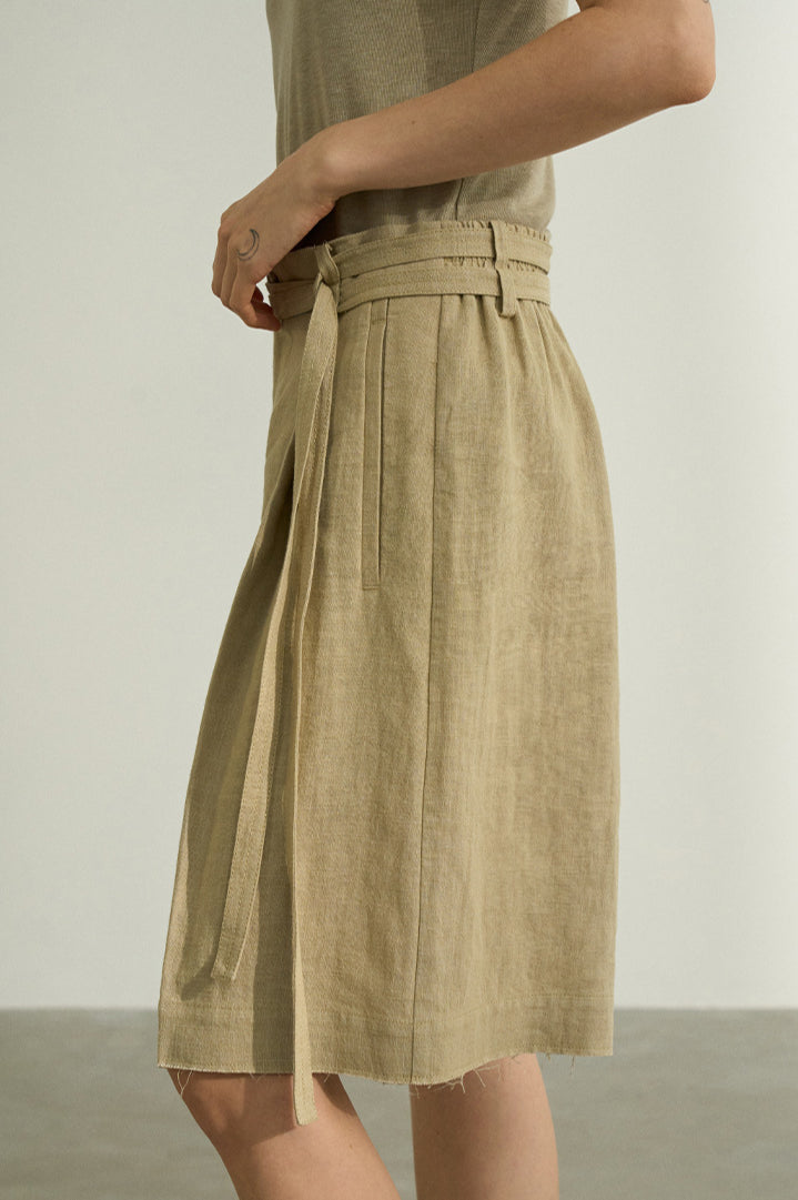 Raime blend lyocell wide leg shorts | 2 color