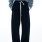 Sickle shaped wide-leg casual pants | 3 color