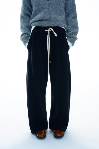 Sickle shaped wide-leg casual pants | 3 color