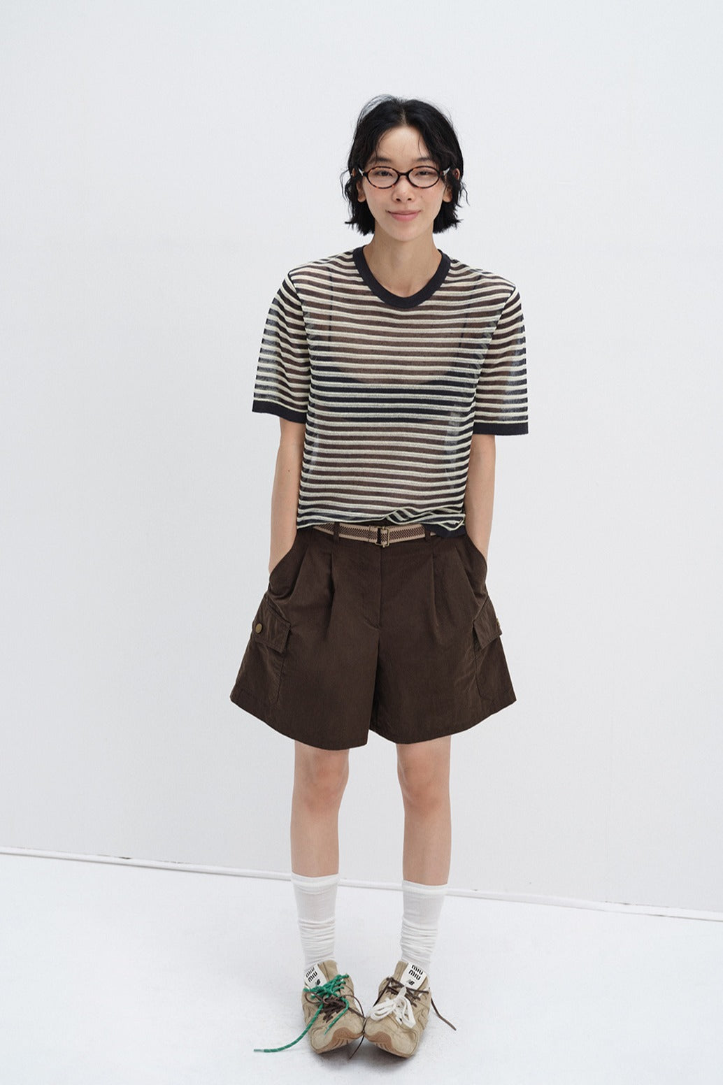 Breathable lightweight striped T-shirt | 3 color