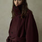 Wool blend loose-fit structured overcoat