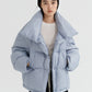 Modern stand collar cropped down jacket | 3 color