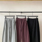 Cotton blend cocoon-shaped cozy fleece lining sweatpants | 3 color