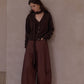 100% wool loose fit V-neck cardigan with a tie | 8 color