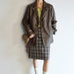 100% cotton check pattern straight skirt | 2 color