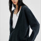 100% wool deep V-neck twist edges sweater | 3 color