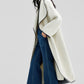 Wool-cashmere-silk large lapel overcoat