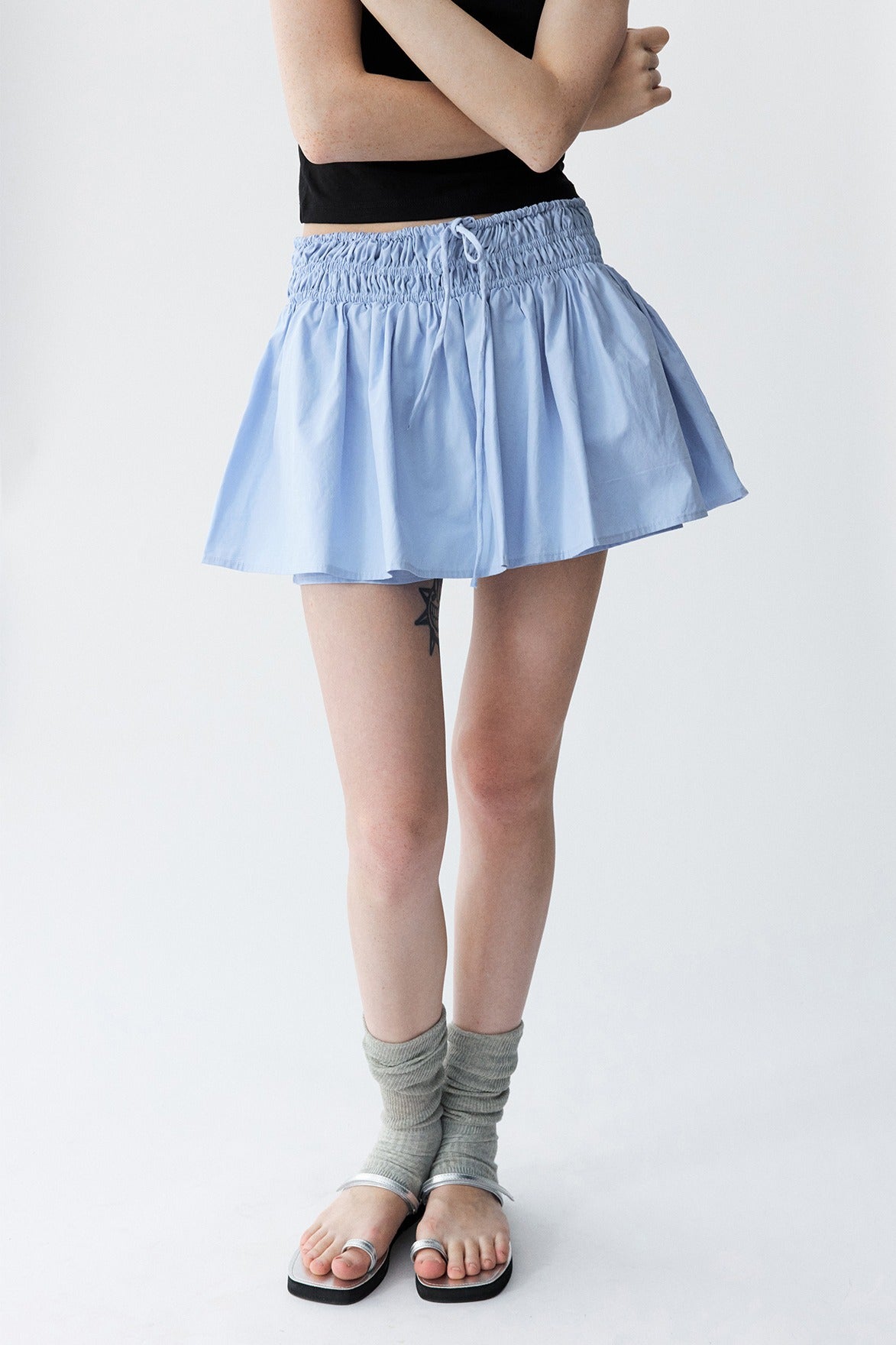 Cotton blend cute mini skirt pants | 4 color