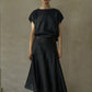 Smooth big hem A-line PU skirt | 4 color