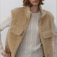 100% wool plush feel warm vest | 2 color