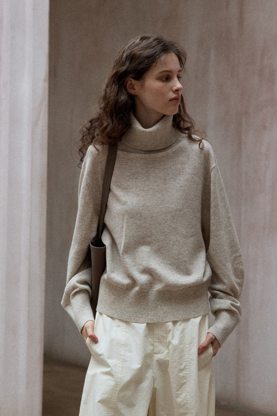 100% wool high neck soft sweater | 3 color