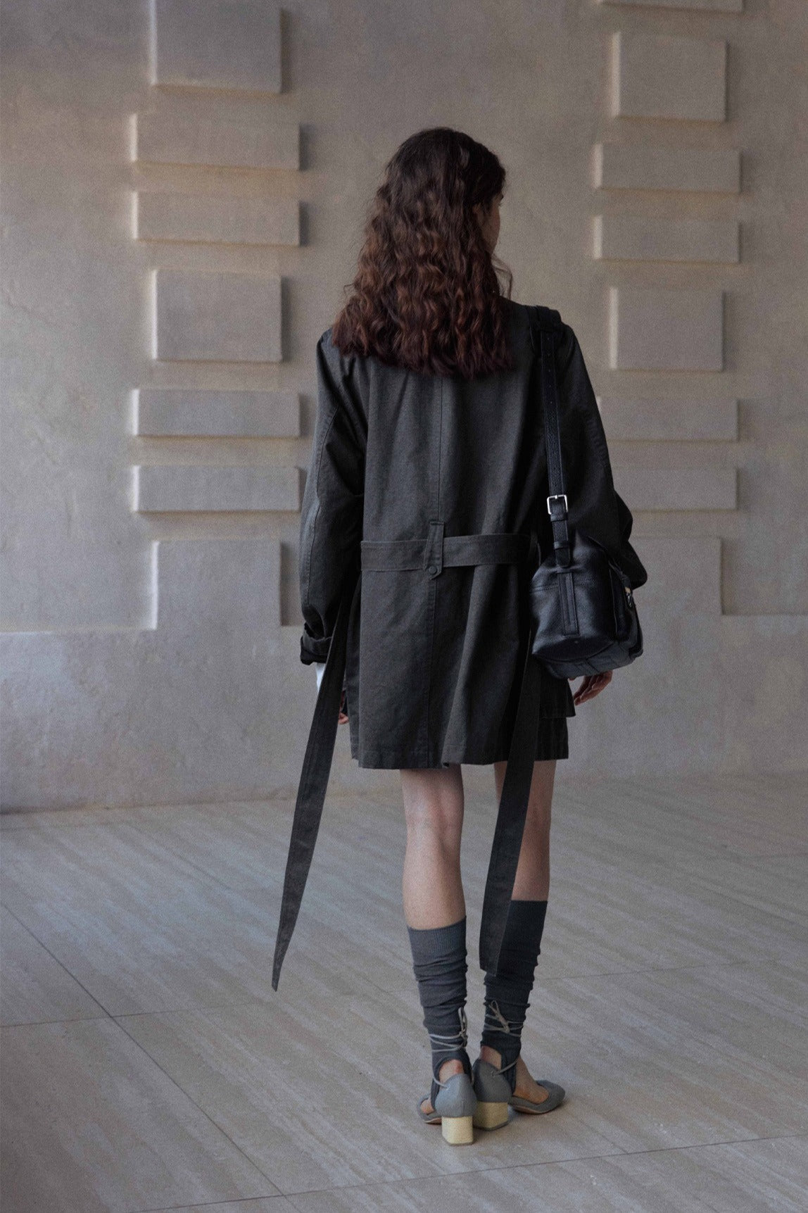 Cotton blend cozy crinkle style suede jacket
