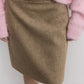 Sheep wool blend retro-inspired corduroy skirt | 2 color