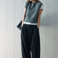 Cotton blend clean-fit silhouetted casual pants | 3 color