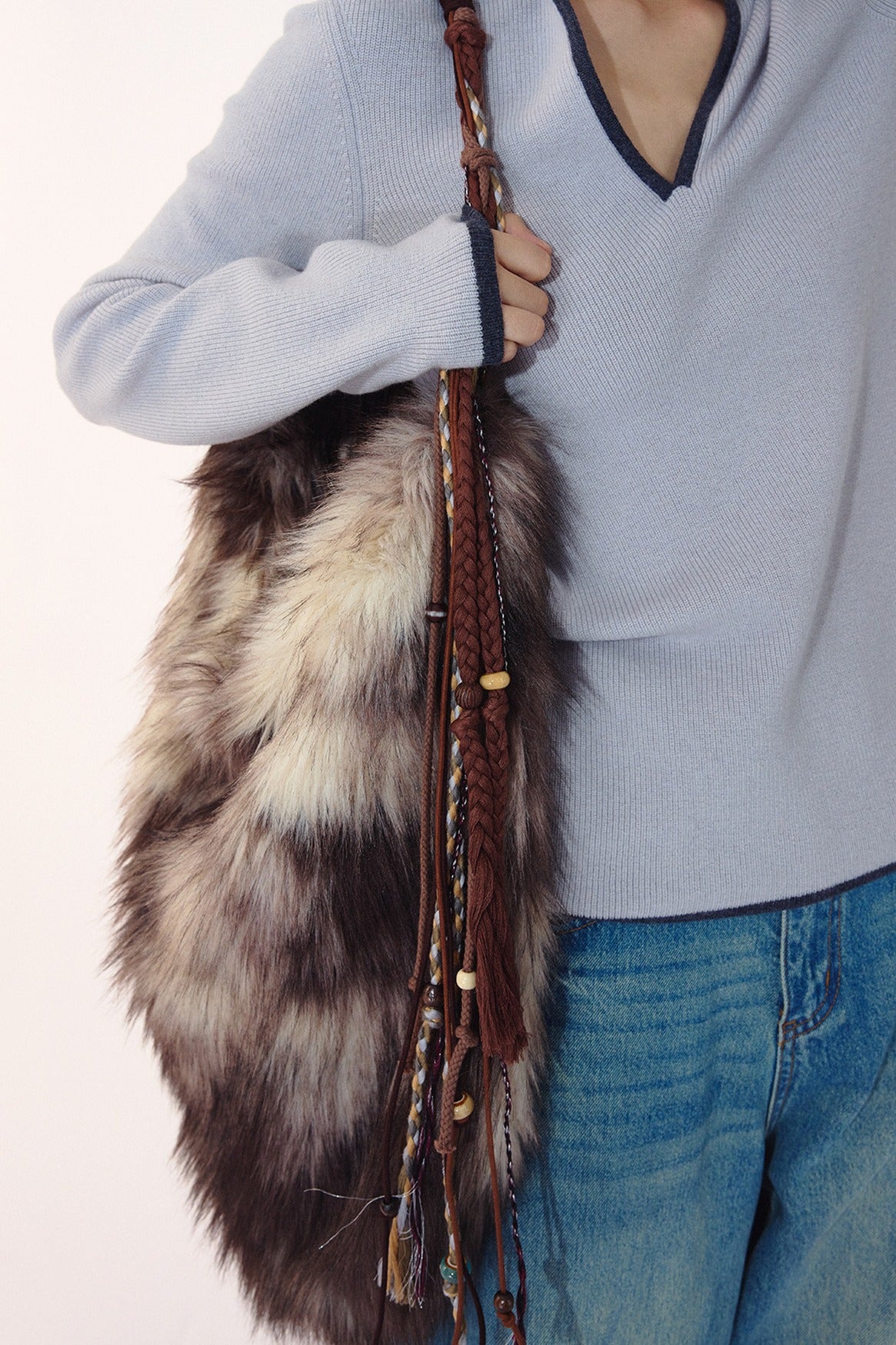 Faux fur wanderlust vibe big bag | 2 color