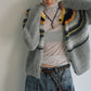 Wool and mohair cozy stripped sweater cardigan | 3 color