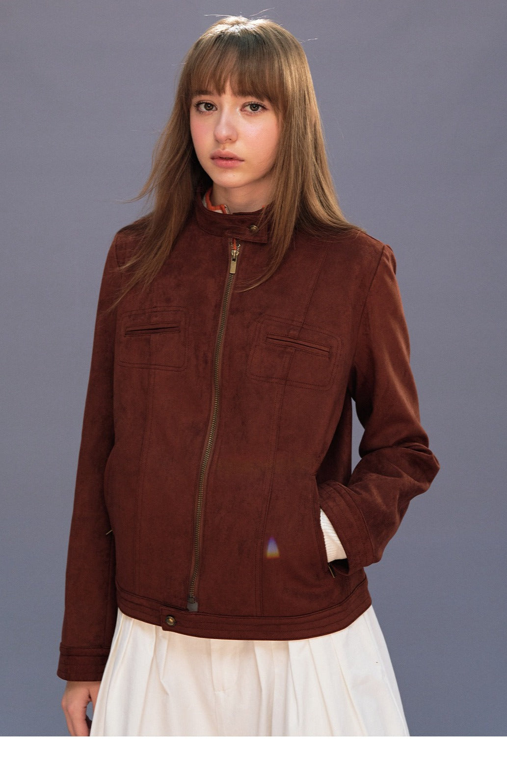 Classic vintage suede jacket | 2 color