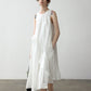 100% cotton ruffled design sleeveless dress | 4 color
