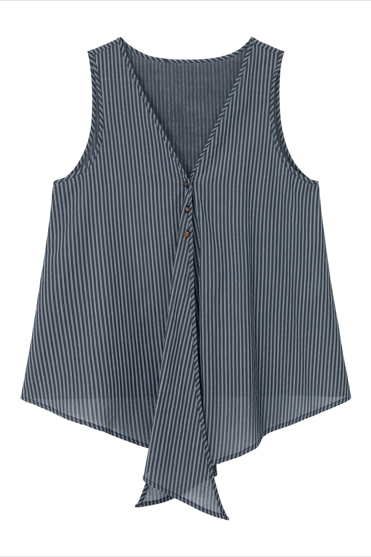 Lyocell blend irregular hemline top | 2 color