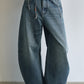 100% washed cotton curved silhouette jeans | 3 color