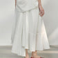 100% lyocell ruffled edge irregular hem soft skirt | 4 color