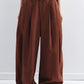 Viscose blend cool feel banana-shape loose pants | 4 color