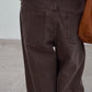 100% cotton straight wide-leg jeans | 2 color