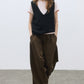 100% wool rolled edge v-neck vest | 4 color