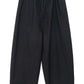 100% cotton crisp feel peplum waist pants | 4 color