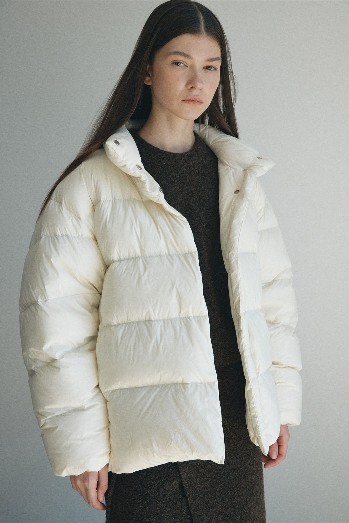 Lightweight high-neck oversized down jacket | 5 color