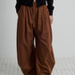 Relaxed balloon silhouette wide leg pants | 4 color