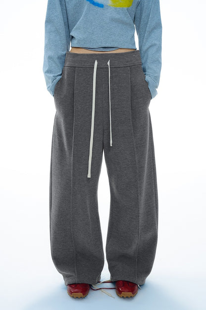 Sickle shaped wide-leg casual pants | 3 color