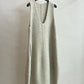 Wool blend silk bud-shape loose-fit vest dress | 3 color